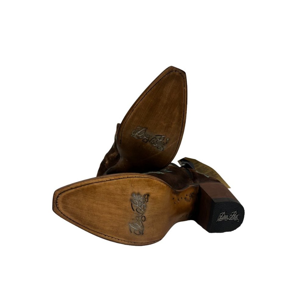 Dan Post Vallejo Boots Size: 7 Brand New in Box Western Booties Turquoise Brown - Picture 14 of 14